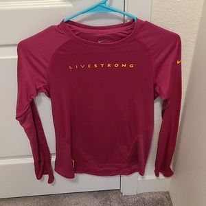 Livestrong Nike dri fit long sleeve shirt